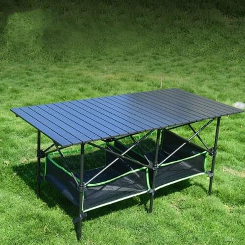Outdoor Portable Picnic Table Night Market Display Rack Table Aluminum Alloy Foldable Easy Storage Backpack Table