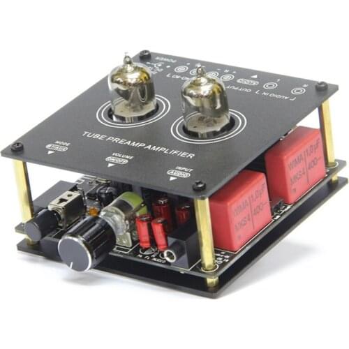 Bluetooth Tube Amplifier Board With 12V DC Power Adapter, 35W Power Output TDA7377 Chip US Plug