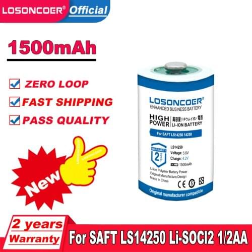 SAFT LS14250 Li-SOCl2 1/2AA Size R6 L14250 ER14250 14250 Battery For CNC Machine Tools Touch Screen Electric Meter Batteries