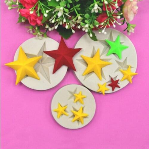 DIY Star Flower Cake Silicone Mold Cupcake Fondant Cake Decorating Tools Candy Chocolate Gumpaste Moulds
