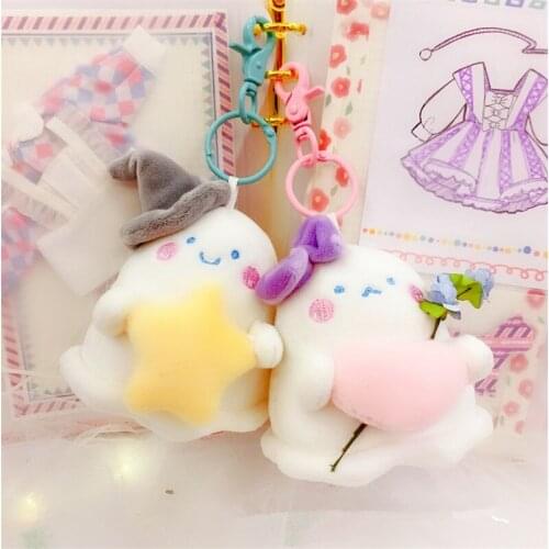 Cute Anime Ghost Plush Keychain Pendant Toy Lolita JK Backpack Bag Gift D573