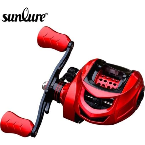 Sunlure Baitcasting Reel 7.2:1 Gear Ratio Reel Freshwater Aluminum Spool 10 KG Max Drag Fishing Reel 12 Magnetic Brake System