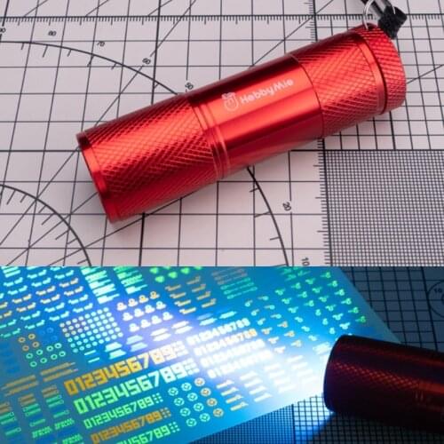 UV Flashlight Ultraviolet Torch assistance for Gundam model decal make military model hobby tool