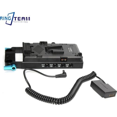 V Mount Plate+DR-E18 DC Coupler DC to LP-E17 Dummy Battery for Canon Camera EOS RP 77D 760D T6s 800D 8000 200D 250D 750D T6i