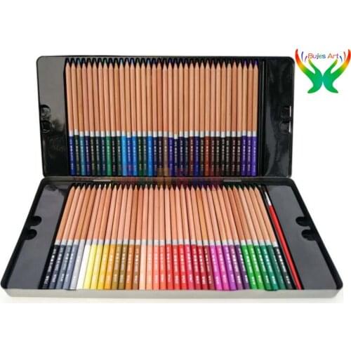 Water soluble color lead pencil 36 color 48 color 60 color 72 color lead iron box set drawing pencil art supplies