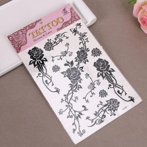 High quality 9 Kinds of Classic Henna & Lace Tattoo Waterproof Hot Fashionable Temporary Tattoo Stickers