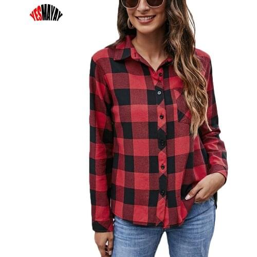 Yesmayay Women's Plaid Shirts