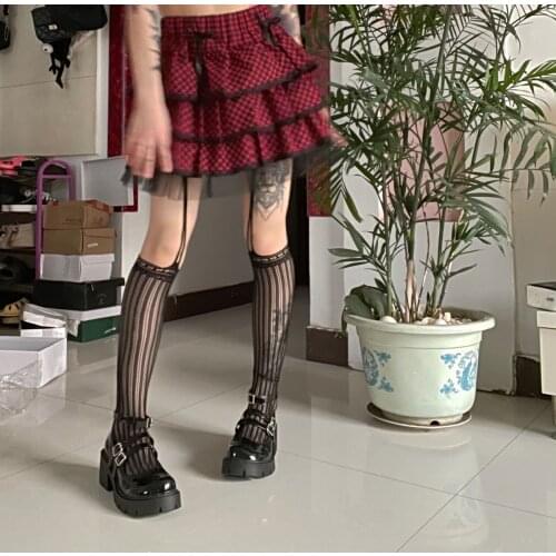 Fashion trend Street trend Girls plaid skirt