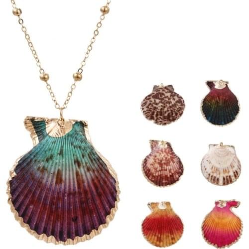 New Boho SeaShell Shell Summer Necklace Cowrie Gold Chain Choker Woman Femme Hawaii Beach Bohemia Ocean Cowrie Collier Jewelry