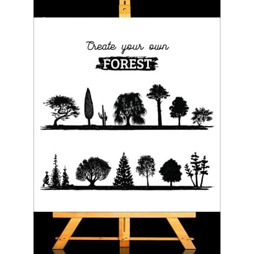 ZhuoAng Diverse Trees Clear Stamps/Card Making Holiday decorations For scrapbooking Transparent stamps13*13