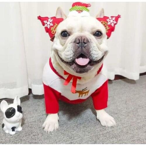 Winter Warm Pet Dog Cat Christmas Sweater Jumper Clothes Puppy Hoodie For Small Medium Dogs Schnauzer Pug Jacket Coat YHC63