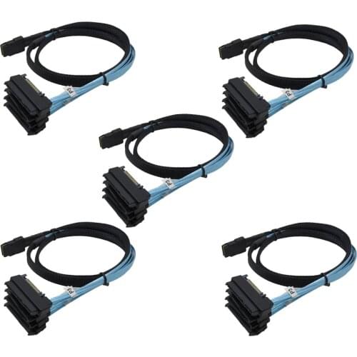 1- 5 pcs Mini SAS 36 SFF-8087 to 4 SFF-8482 Connectors with SATA Power Internal Mini SAS SATA Cable SAS Cable with 15pin Power