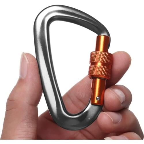 1PC D Shape Tactical Carabiner Quick Fasten Professional Climbing Buckle Lock Security Safety Lock Outdoor Climbing Equipment