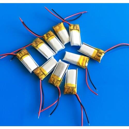 10 pcs 3.7V 50mAh Lipo lithium polymer rechargeable battery 360821 li ion for MP3 GPS bluetooth headset video pen toy 3.6x8x21mm