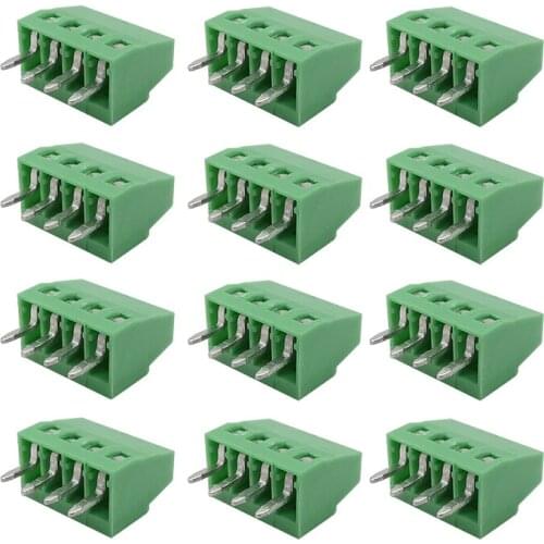 10Pcs KF128 2.54mm 4Pin PCB Mount Universal Screw Terminal Blocks Connector 2.54mm Pitch 4P PCB Mount Screws Terminals Connector