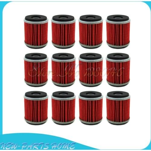 12x Oil Filter For Yamaha WR250 WR450F YFZ450 YFZ450R YFZ450 YZ250 YZ450F XT250 HF KN 140 5D3-13440-09
