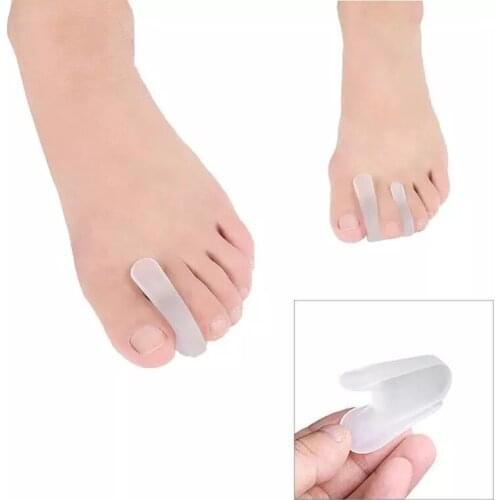2pieces=1pair A-Shaped Toe Separator Thumb Valgus Correction Overlap Straighting Set Tool Professional Orthopedic Foot Pad