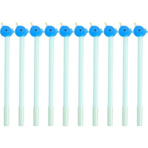 24Pcs Korean Cute Funny School Pens Whale Kawaii Anime Stationery Ballpoint Rollerball Office Supply Item Kids Gift Goods 2021