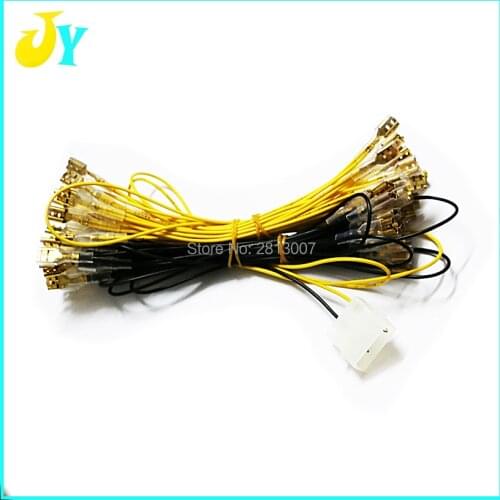 Arcade Game Cable PC Computer 12V bulb series signal wire 6.3mm Terminal +Protective rubber sleeve Wiring Push button Led cable