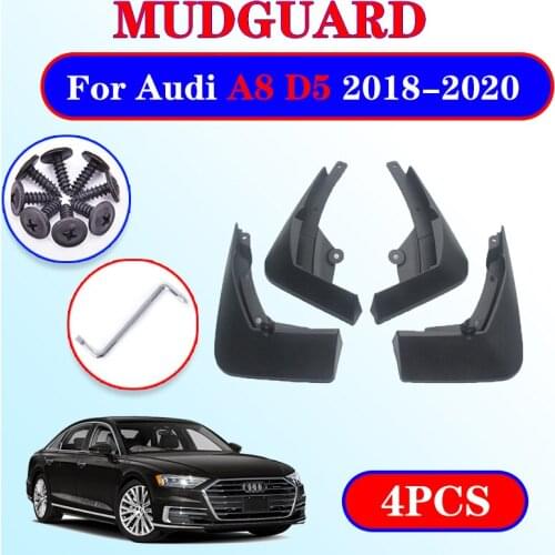 4 PCS Front Rear Car Mudflap for Audi A8 D5 2018 2019 2020 Fender Mud Guard Flap Splash Flaps Mudguards Accessories 4th 4 Gen