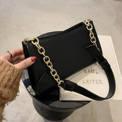 Black Small PU Leather Underarm Bags for Women 2021 Winter Luxury Trend Ladies Shoulder Crossbody Female Handbags and Purses