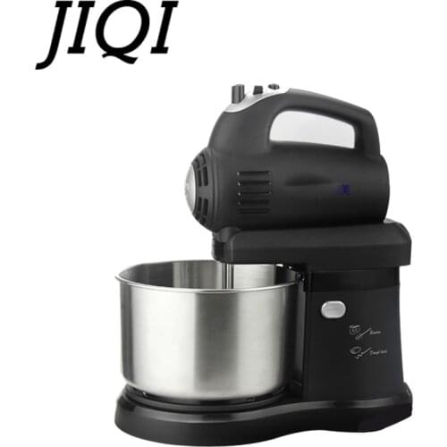 JIQI Electric Food Stand Mixer Whisk Cream Egg Blender 4L Kitchen Milkshake/Cake Bread Kneading Chef Cooking Machine Dough Maker