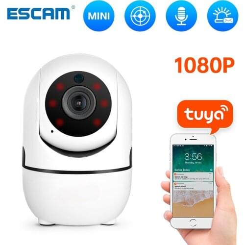 ESCAM 1080P IP Camera Tuya APP Automatic tracking Home Security Indoor Camera Surveillance Wireless WiFi Camera Baby Monitor
