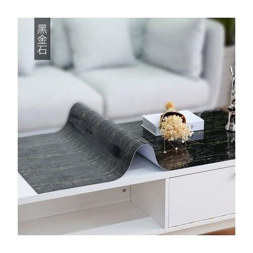 Hot Sale Black Marble PVC Table Cloth Waterproof Oilproof Table Mat Customize Party Wedding Table Decoration Cover 1.0mm