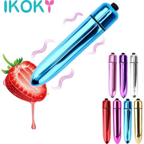 IKOKY Dildo Vibrator G-spot Clitoris Stimulator Sex Products Mini Bullet Vibrator 10 Speeds Adult Sex Toys for Women