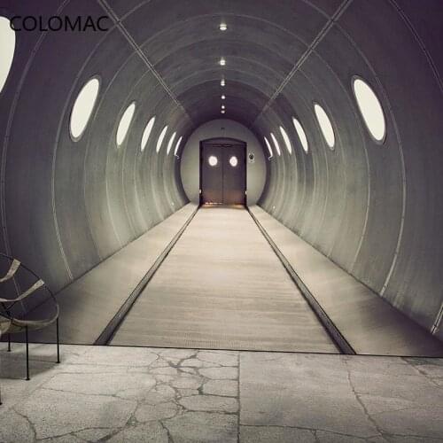 Colomac Custom Extended Space Wallpaper Cafe Tunnel Creative Industrial Style Decorative Mural 3d Wall Stickers Drop Shopping