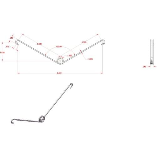 Custom spring steel Torsion Springs for Lighting
