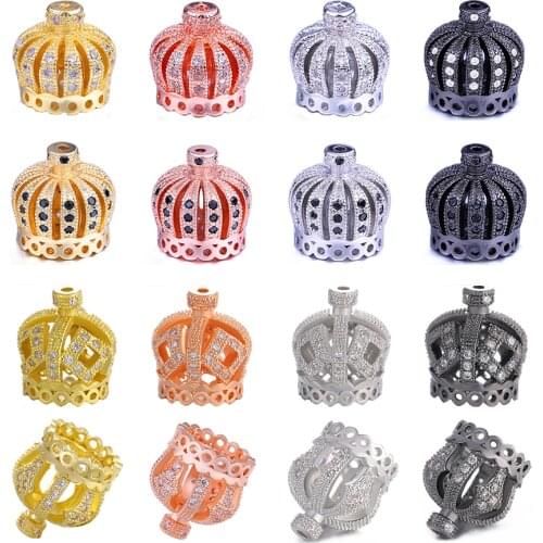 Handmade Tassels Jewelry Components Women DIY Beads Jewelry Making Beads Wholesale Creative Crown Bead Caps Accessories Supplies