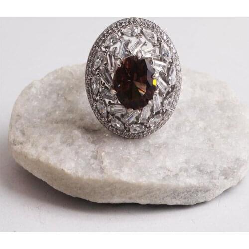 Round Shuttle Cut Sultanite and Teardrop Baget Zircon Stone Womens 18K Gold Plated Silver Ring,color changing