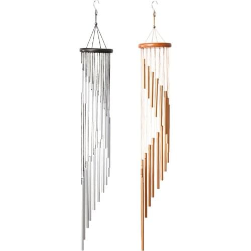 Wind Chimes Outdoor 18 Aluminum Tubes Classic Handmade Home Patio Hanging Ornaments Housewarming Gift