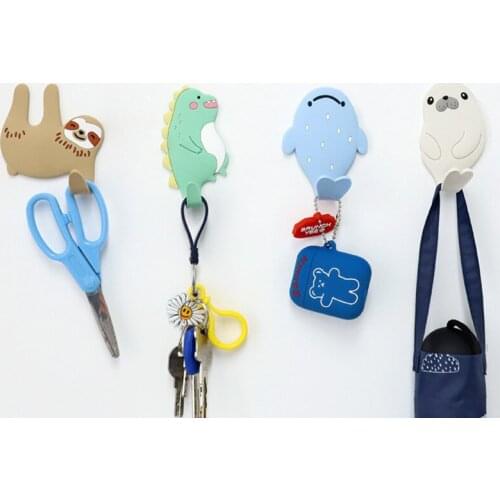 Random Cartoon Adhesive Hook Bendable Iron Plate Decor Hook Wall Coat Rack Key Holder DIY Home Wall Hanger Bathroom Kitchen Tool