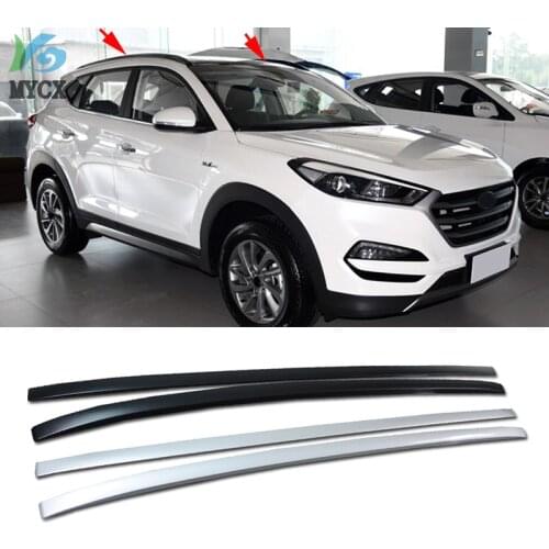 New Arrival OE Eoof Rack Roof Rail Luggage Rack For Hyundai New Tucson 2015 2016 2017 2018 2019-2021,Silver&Black,Two Choices