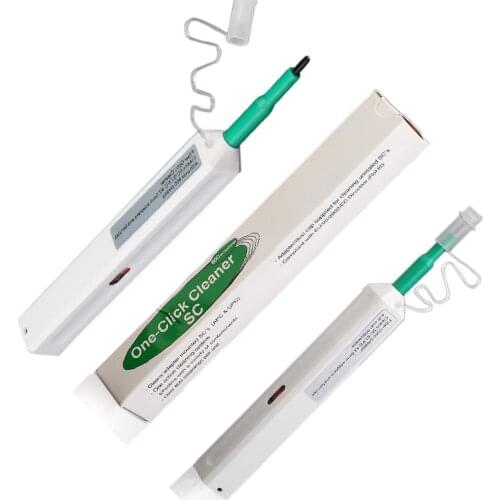 One-Click Cleaner Optical Fiber Cleaner Pen Cleans 800 Times 2.5mm SC FC ST and 1.25mm LC MU Connector OverFree shipping