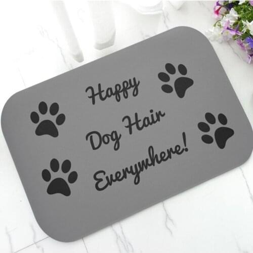 Pet Lover Happy Dog Hair Everywhere Bathroom Kitchen Door Mat Funny Dogs Puppy Door Mat Cool Floor Carpet Rug Dog Lover Gifts