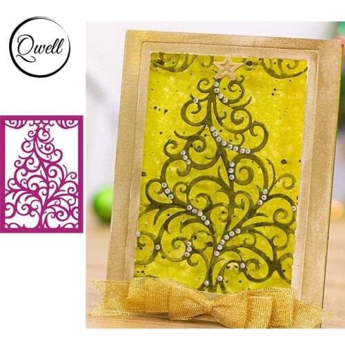 QWELL Rectangle Background Metal Cutting Dies for Scrapbooking and Card Making Paper Embossing Craft New 2019 die cuts