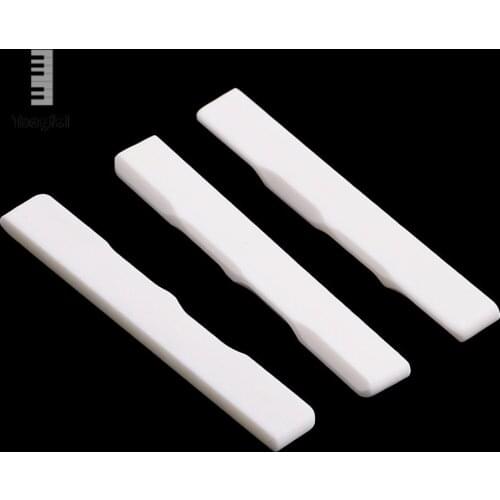 Tooyful 3x Ukulele Bridge Saddles Bone Carved Replacement Parts for Guitar Uke Parts