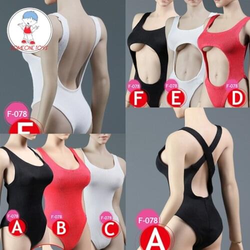 SUPERMCToys F-078 1/6 Female Sexy One-piece Swimsuit Bikini Clothes for 12" Action Figure Toys Accessories