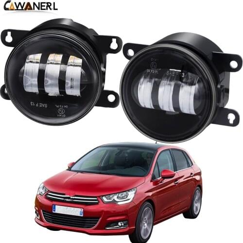 Fog Light Assembly For Citroen C5 II Hatchback Estate 2004-2015 Car Front Bumper LED Fog Lamp DRL Amber White 30W 6000LM 12V