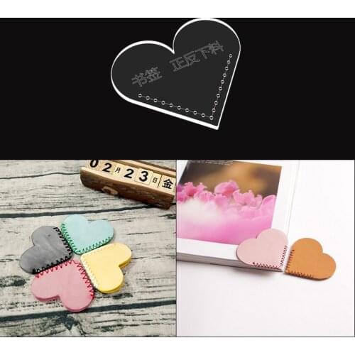 1 Pc Transparent Acrylic Love-heart Stencil Template DIY Leather Craft Tool Version Handmade Keyring Ornaments Couple Pendant