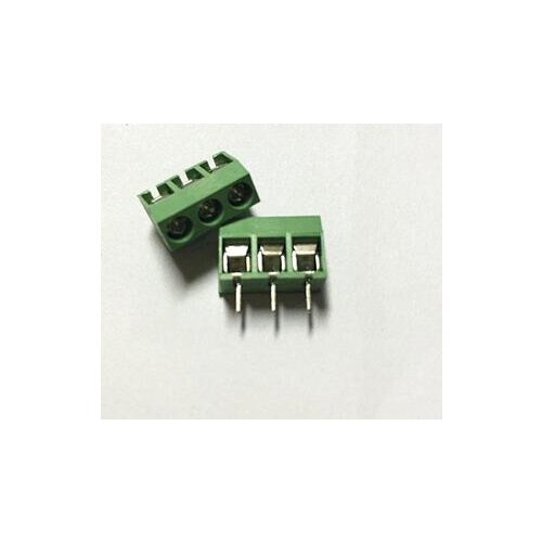 100 pcs 3 Pin Screw Green PCB Terminal Block Connector 5mm Pitch