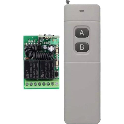 1000M-3000M Transmitter 12V 2 CH 10A Mini Receiver Wireless Remote Control Switch 315mhz/433mhz Long Distance System