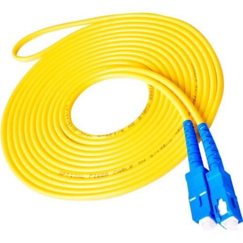 50pcs 1/2/3/5M SC UPC-SC UPC SM Simplex SX 3.0mm 9/125um SC/UPC Fiber Optic Patch Cord