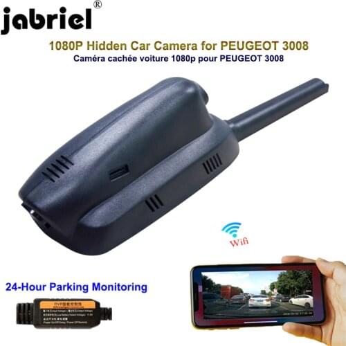 Jabriel 1080P Caméra de voiture dash cam Car Camera 24 Hour Video recorder rear camera for PEUGEOT 3008 308 208 2008 508 206 307