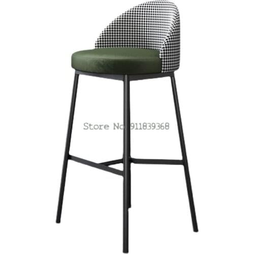 Bar Chair Modern Simple High Bar Chair Light Luxury Bar Chair High Chair High Stool Family Bar Stool With Back
