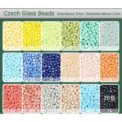 2mm Luster Czech Glass Beads Charm Seedbeads Rondelle Spacer Loose Beads For DIY Bracelet Necklace Jewelry Making Wholesale