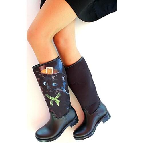 Ç19052Siyah Pink Potin Black Women Boots Ç19052